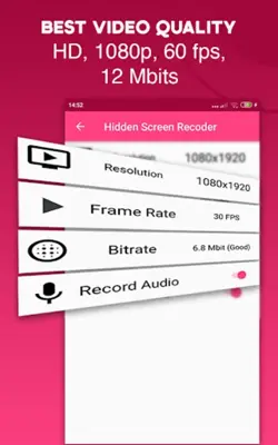 Hidden Screen Recorder- hide v android App screenshot 2